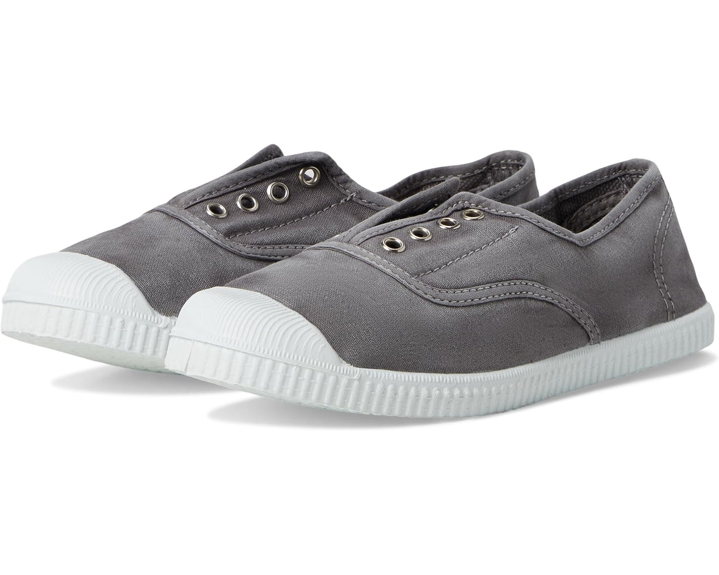 Cienta - Washed Denim Canvas Laceless Sneaker