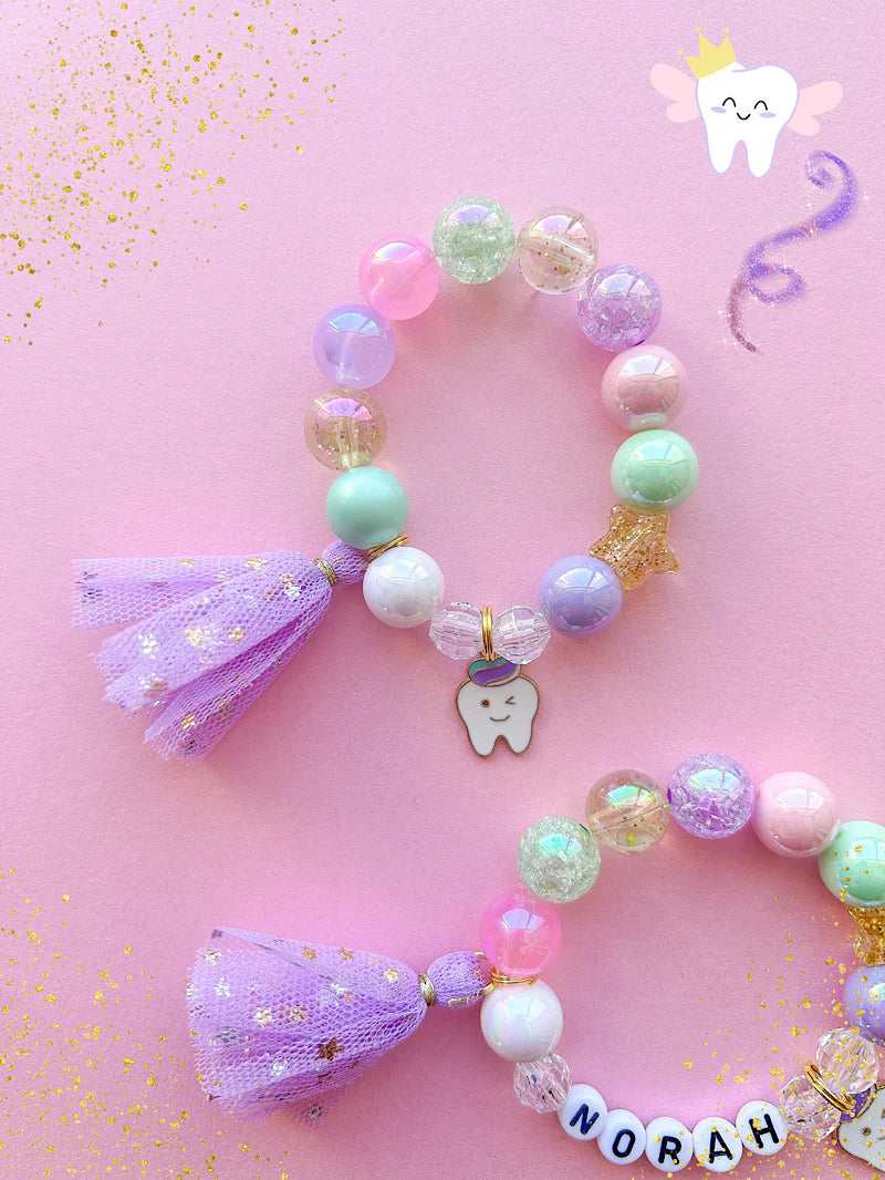 The Rainbow Mermaid - Tooth Fairy Kids Beaded Charm Bracelet