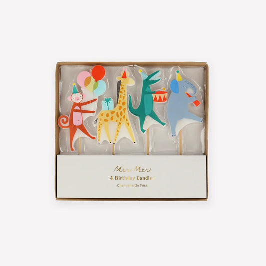 Meri Meri - Animal Parade Candles, 4ct.