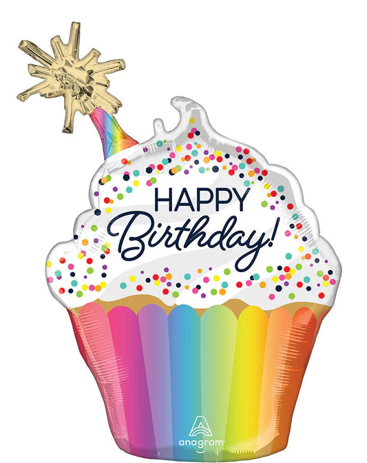 Anagram - Happy Birthday Confetti Sprinkle Supershape 31” Balloon