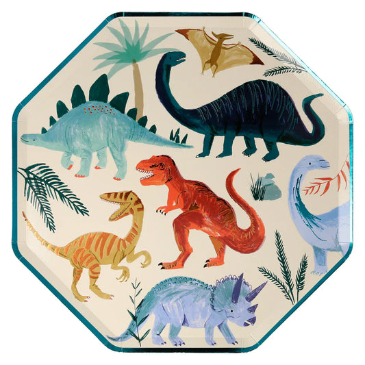 Meri Meri - Dinosaur Kingdom Dinner Plates, 8ct.