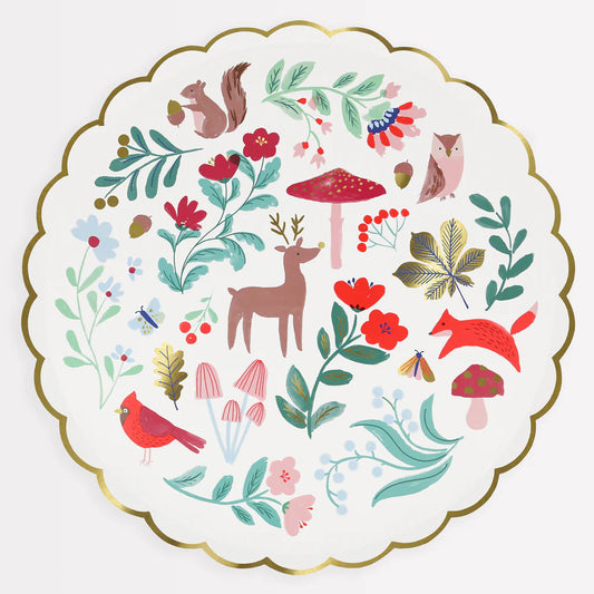 Meri Meri- Winter Woodland Dinner Plates, 8ct.
