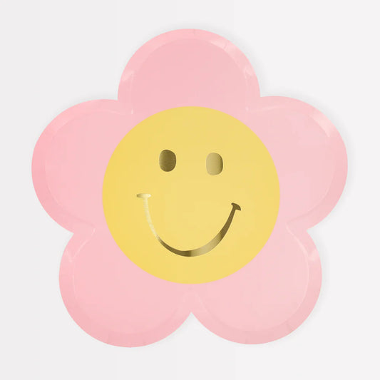 Meri Meri - Happy Icons Flower Plates, 8ct.