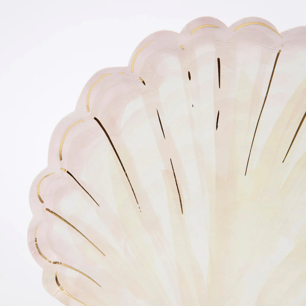 Meri Meri - Watercolor Clam Shell Plates, 8ct.
