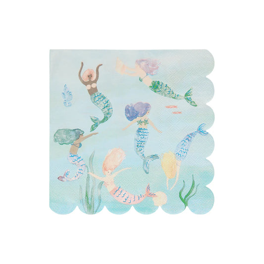 Meri Meri - Mermaid Swimming Napkins, 16ct.
