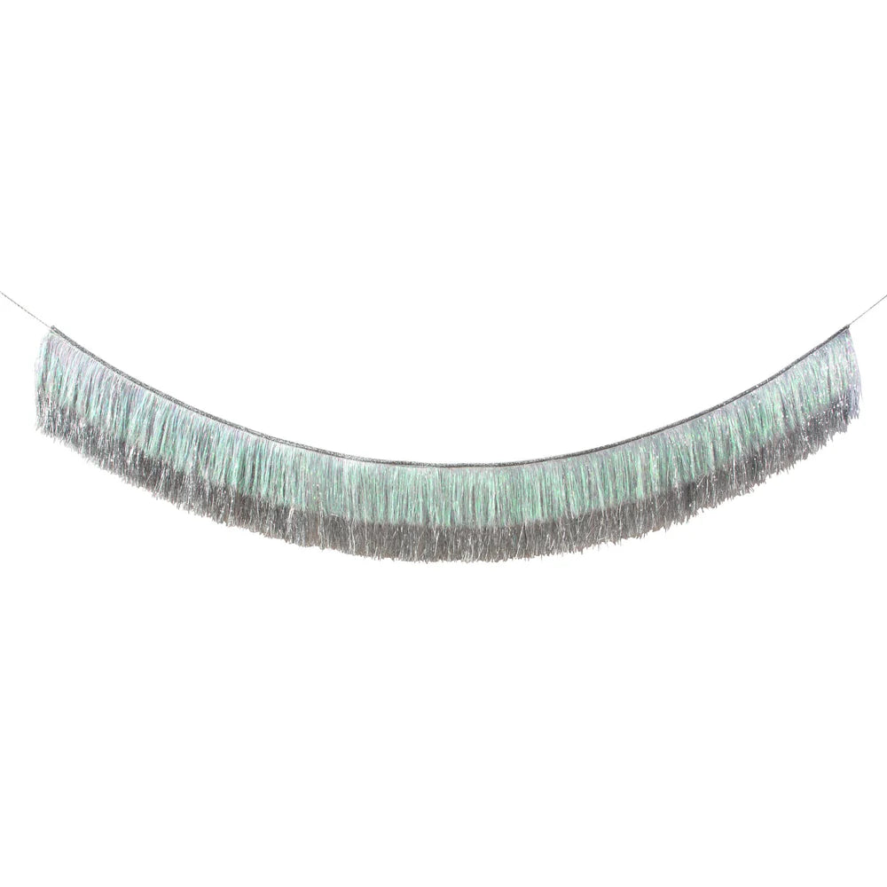 Meri Meri - Silver Iridescent Tinsel Fringe Garland