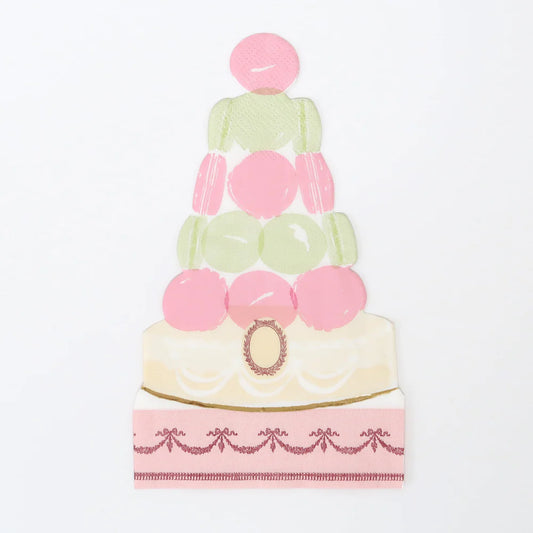 Meri Meri x Ladurée Paris Macaron Pyramid Napkins, 16ct.