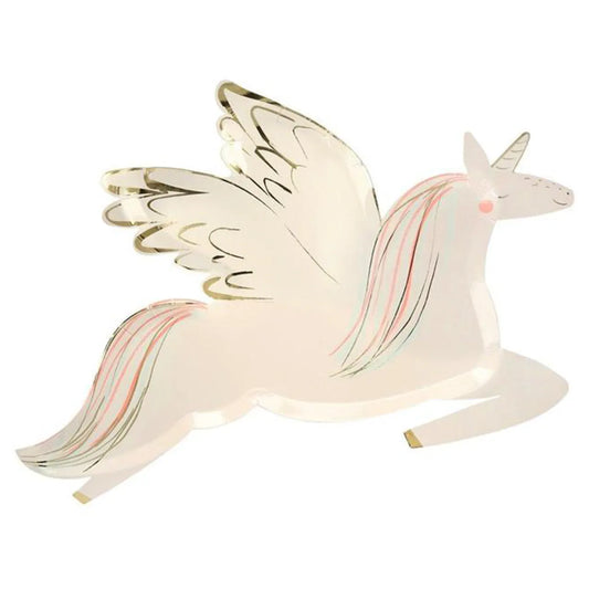 Meri Meri - Winged Unicorn Plates, 8ct.
