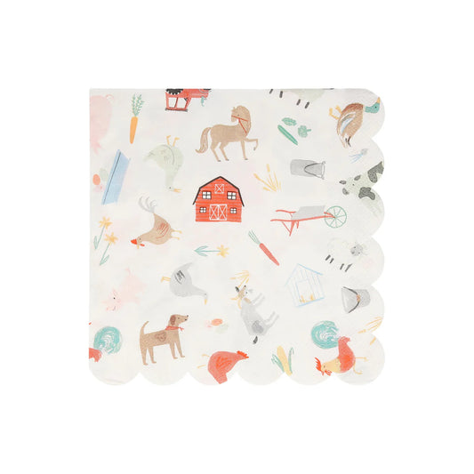Meri Meri - On The Farm Large Napkins, 20ct.
