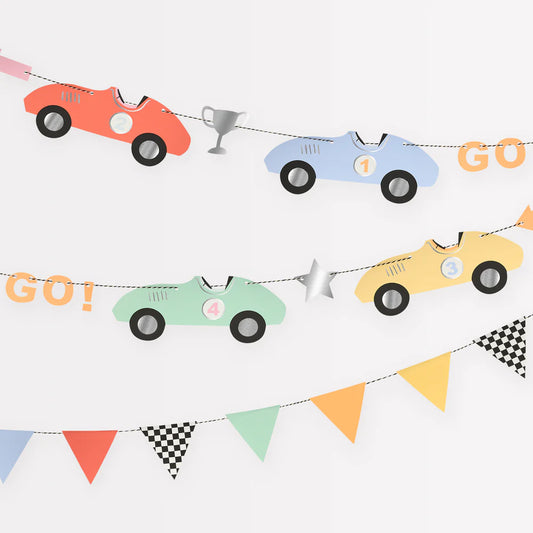 Meri Meri -  Race Car Garland Set