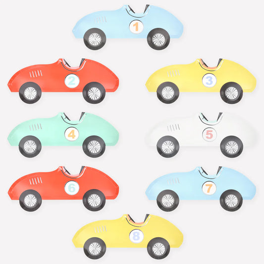 Meri Meri - Race Car Plates, 8ct.