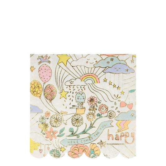 Meri Meri - Happy Doodle Large Napkins, 16ct.