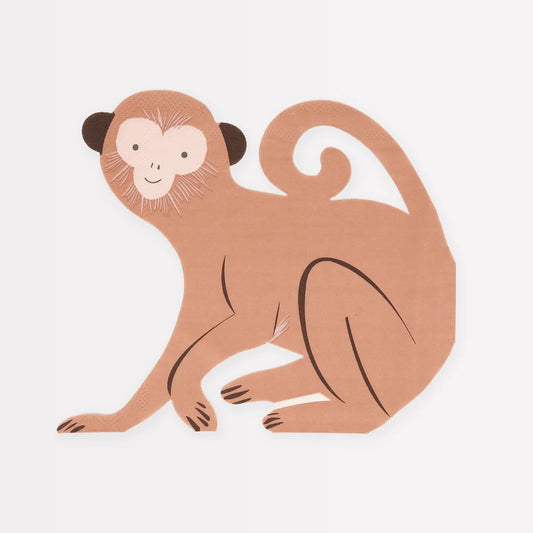 Meri Meri - Safari Monkey Napkins, 16ct.