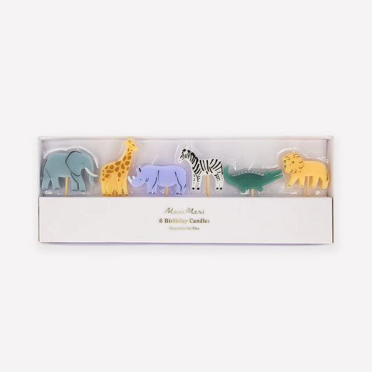 Meri Meri - Jungle Animals Birthday Candles, 6ct.