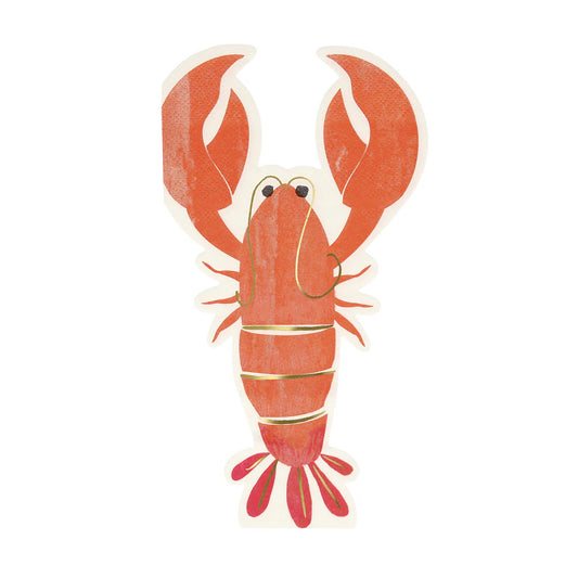 Meri Meri - Under The Sea Lobster Napkins, 16ct.