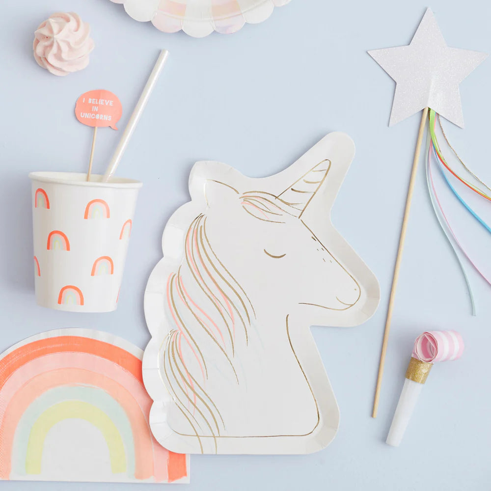 Meri Meri - Magical Unicorn Plates, 8ct.